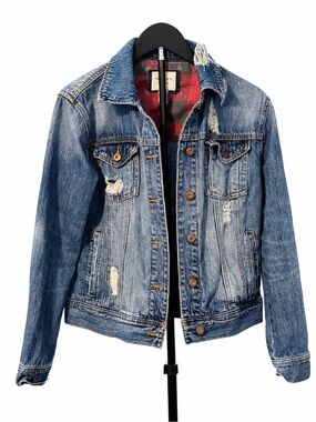 Forever 21 Premium Denim Studded “IT’S SO COOL” Distressed Jacket | Size Small